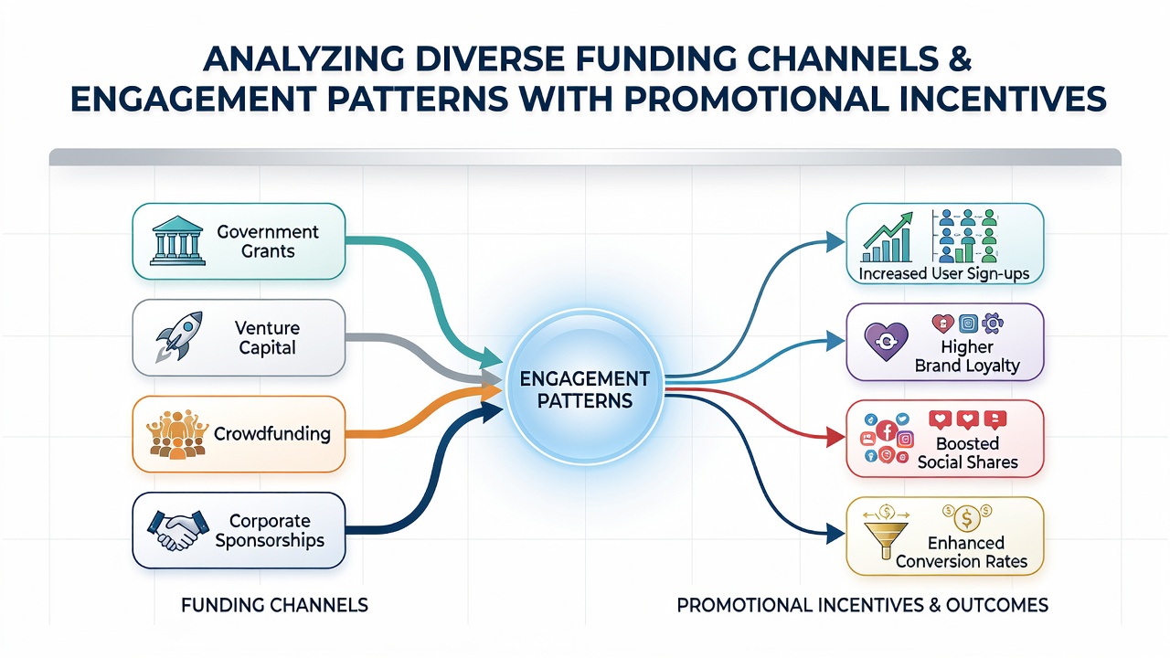 Infographic illustrating engagement metrics across funding channels including deposit volumes and bonus redemption rates