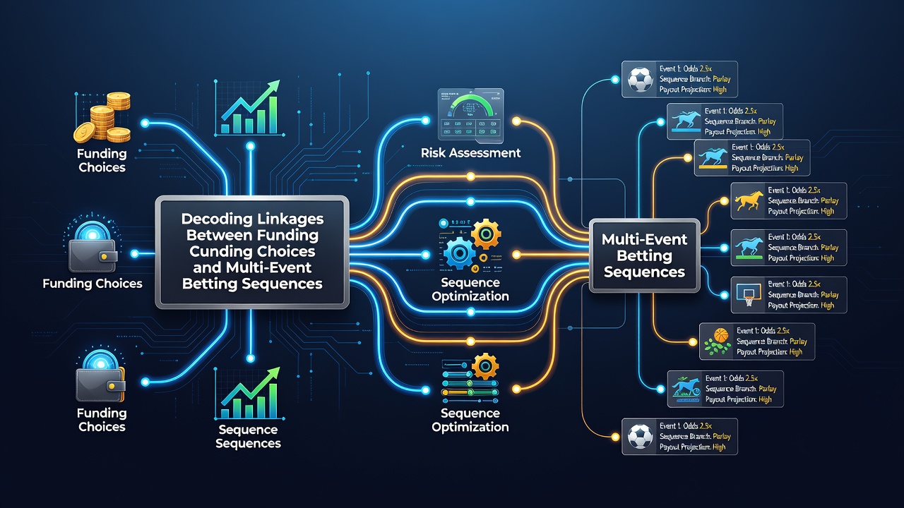 Diagram showing payment options linked to multi-event betting sequences on digital platforms
