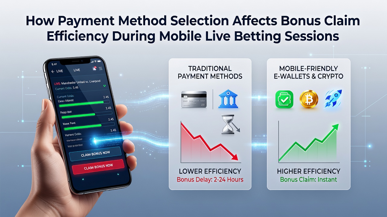 Mobile device displaying live betting interface with payment options highlighted during a sports event