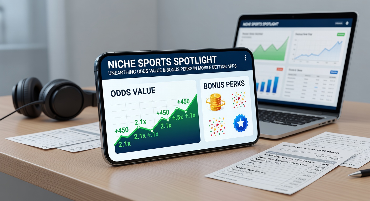 Screenshot of a mobile betting app promoting bonuses for niche sports bets, featuring icons for handball, curling, and futsal with odds boosts highlighted