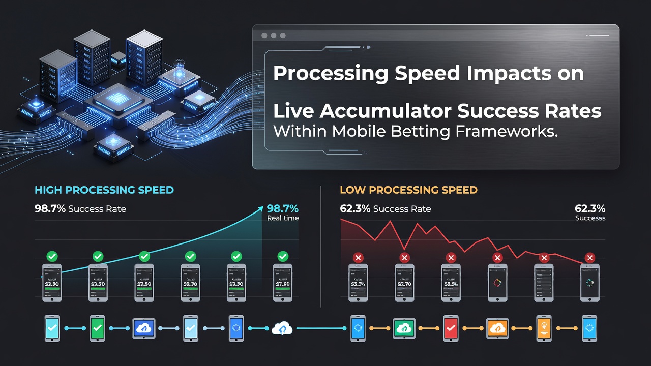 Graph illustrating accumulator success rates versus mobile processing latency levels