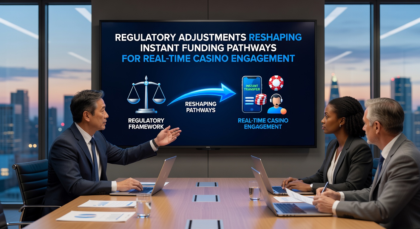 Player using mobile device for instant casino funding under updated regulations