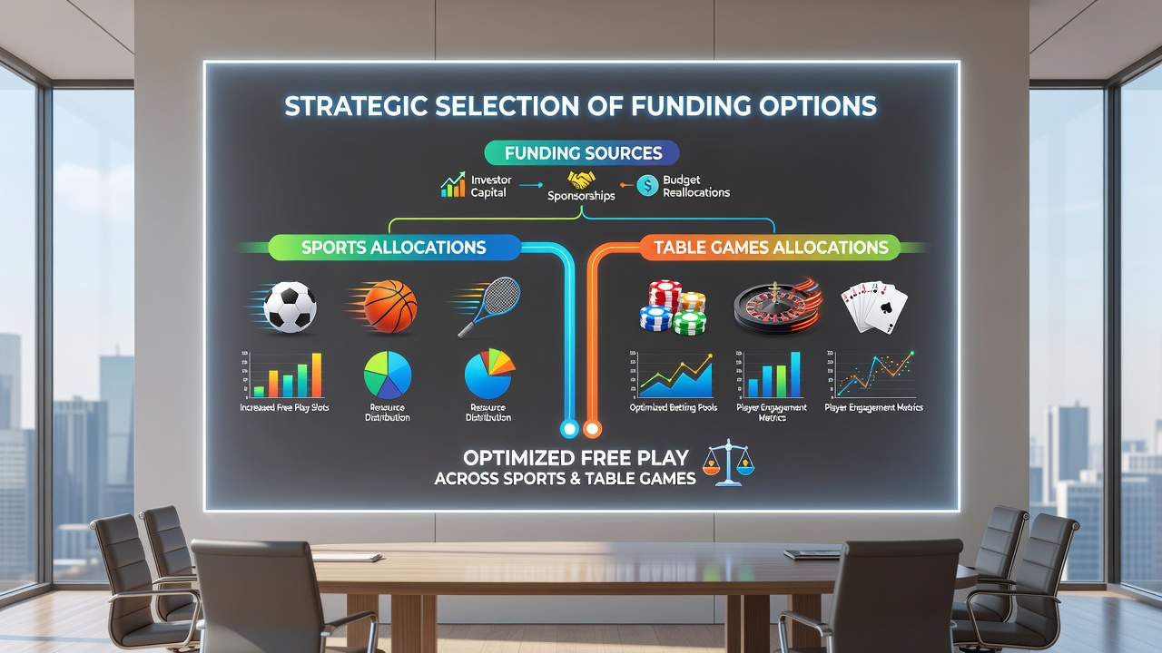 Infographic showing allocation splits between sports event funding and table game credit pools