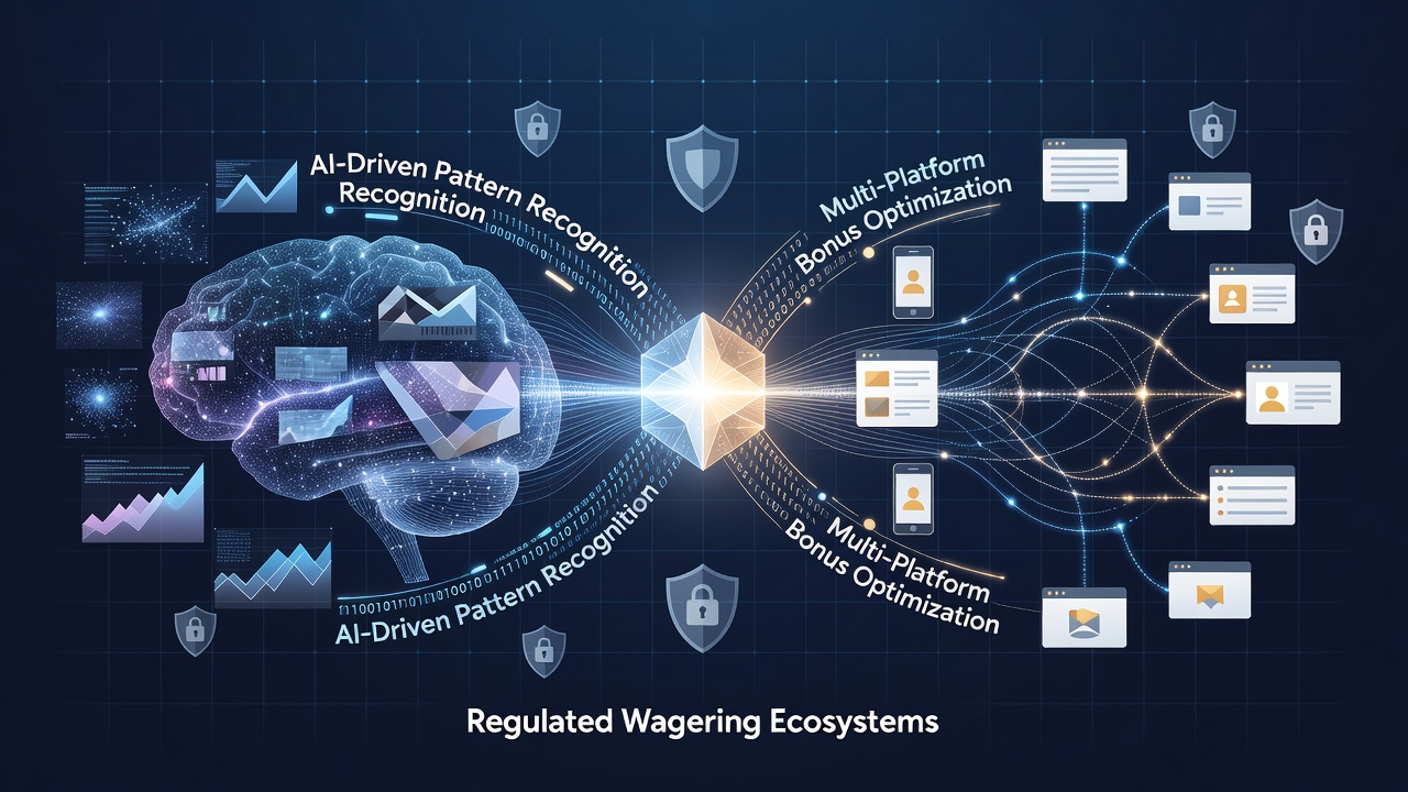 AI algorithms analyzing betting patterns across multiple regulated platforms to optimize bonus offers