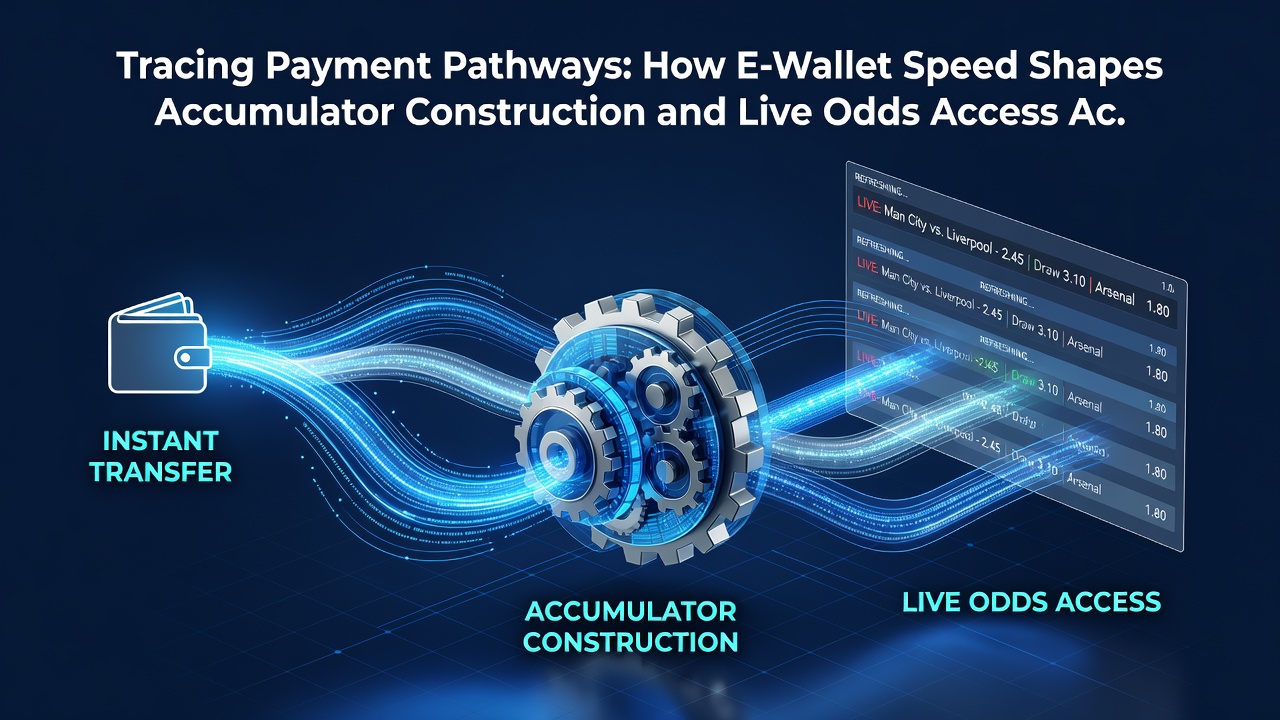 Close-up of mobile screen showing accumulator builder interface linked to instant e-wallet deposit confirmation and updating live odds