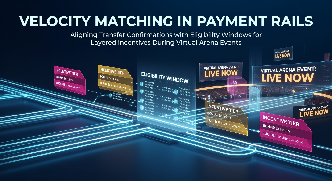 Diagram illustrating velocity matching processes across payment rails and eligibility timing